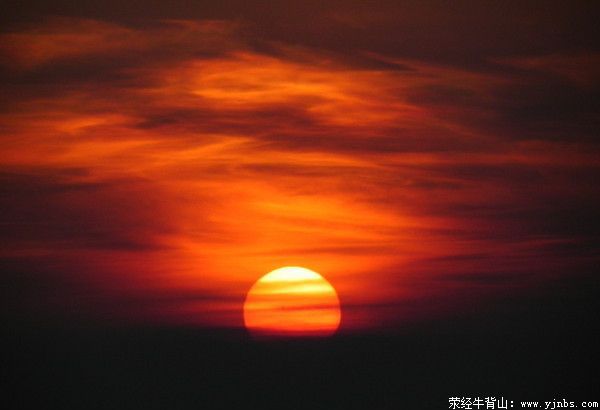 牛背山夕阳美景尽在不言中